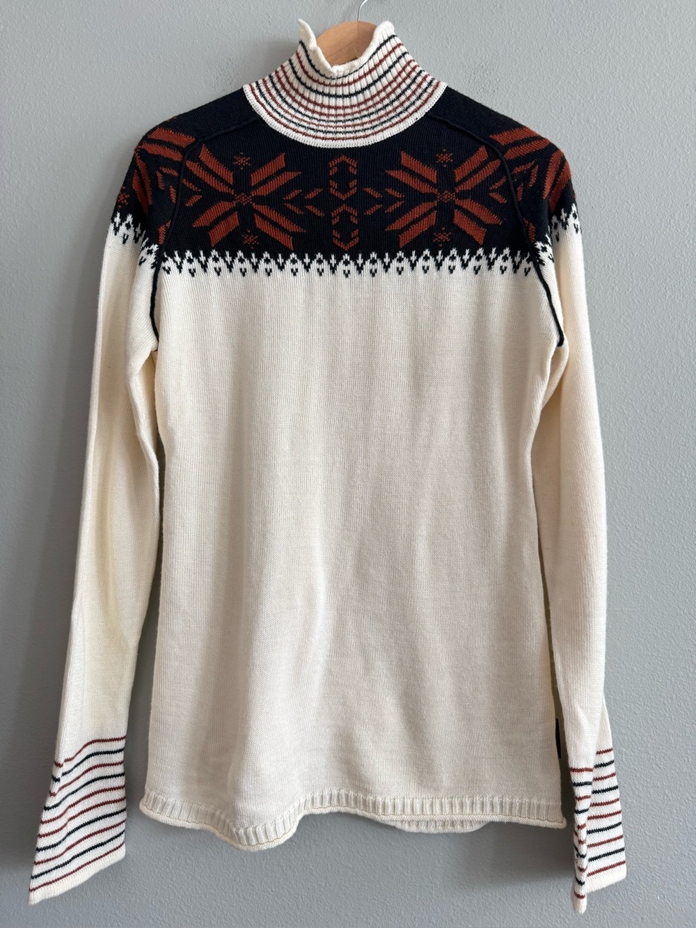 Obermeyer Vintage Fair Isle Turtleneck Sweater Y2K 90's Ski Nordic Retro L